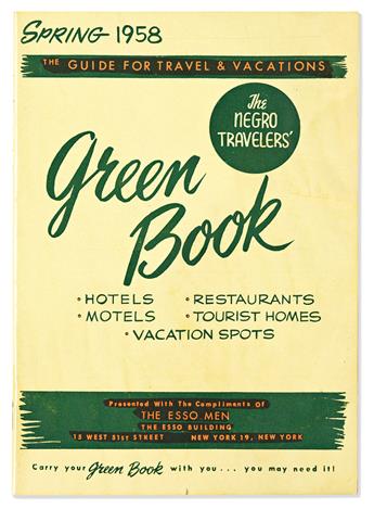 (BUSINESS--DIRECTORIES.) Victor H. Green, editor. The Negro Travelers Green Book.